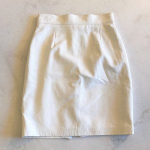 Danier white / cream leather high waisted skirt
